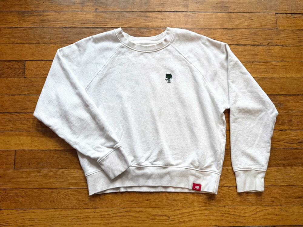 SPORTIQE APPAREL CO. White Crop Sweatshirt sz S